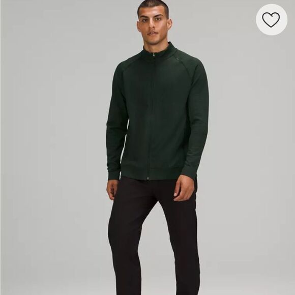 Lululemon Engineered Warmth Jacket Mens Large L Olive Green Merino Wool Blend - Picture 1 of 8